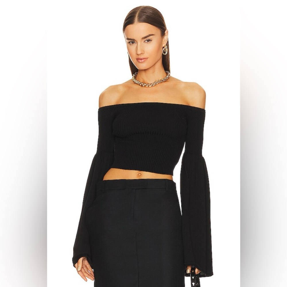 LPA off shoulder sweater with bell sleeves